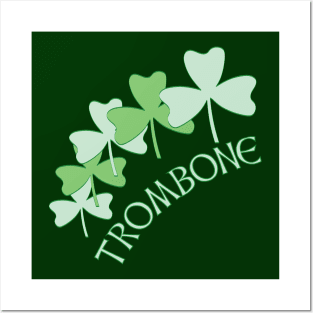 Trombone Shamrocks Posters and Art